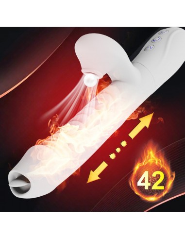 Wibrator-Silicone Vibrator USB 7 Function, White