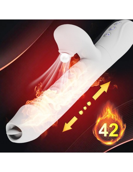 Wibrator-Silicone Vibrator USB 7 Function, White