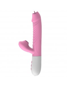 Wibrator-Silicone Vibrator USB 7 Function, Pink