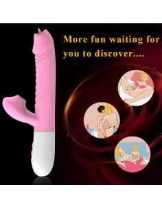 Wibrator-Silicone Vibrator USB 7 Function, Pink 2
