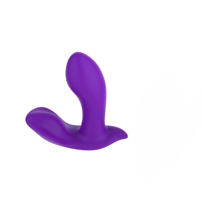 Wibrator do majtek Vee Purple - podwójna stymulacja punktu G i łechtaczki, silikon medyczny, 9,79 × 11,45 × 3,4 cm - 1 2