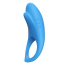 Pierścień erekcyjny Shark Light Blue z bezprzewodowym pilotem, 9 trybów wibracji, średnica wewnętrzna 3 cm - 3