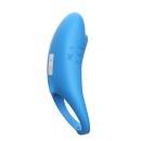 Pierścień erekcyjny Shark Light Blue z bezprzewodowym pilotem, 9 trybów wibracji, średnica wewnętrzna 3 cm - 5
