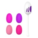 Kegel Ball Pink-purple - zestaw kulek z matowego silikonu medycznego, profil elipsoidalny bez szwów - 1