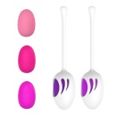 Kegel Ball Pink-purple - zestaw kulek z matowego silikonu medycznego, profil elipsoidalny bez szwów - 2