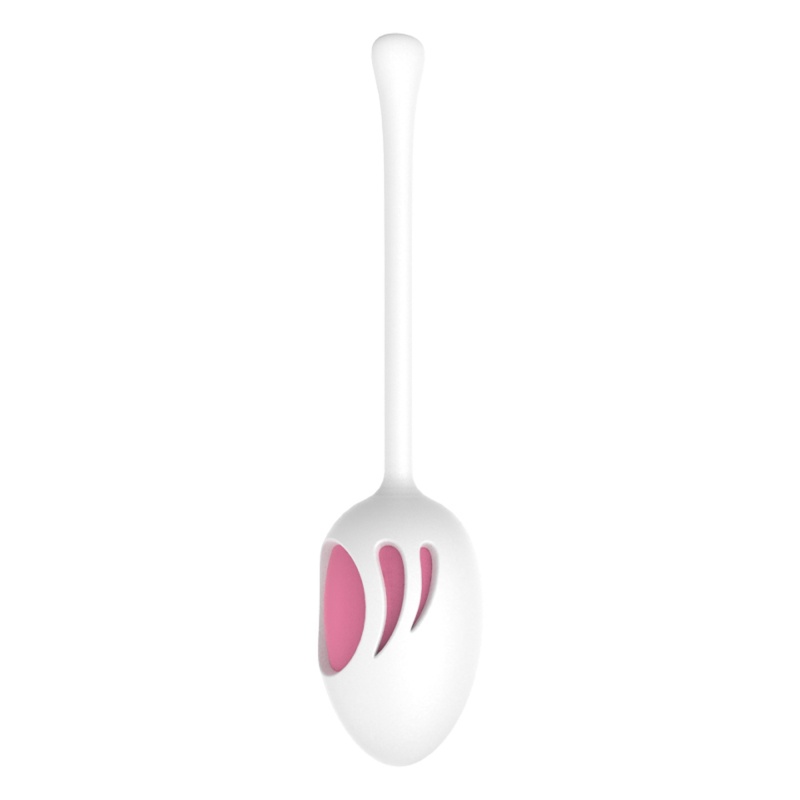Kegel Ball Pink-purple - zestaw kulek z matowego silikonu medycznego, profil elipsoidalny bez szwów - 4