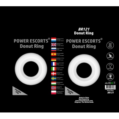 Pierścień erekcyjny Ring-Donut 1,5 cm przezroczysty - 1 2