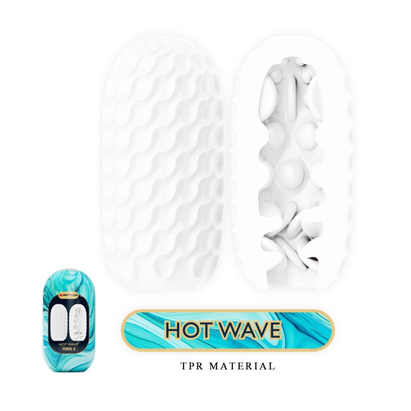 Masturbator HOT WAVE VENUS-X z wibracjami - 20 cm - 2