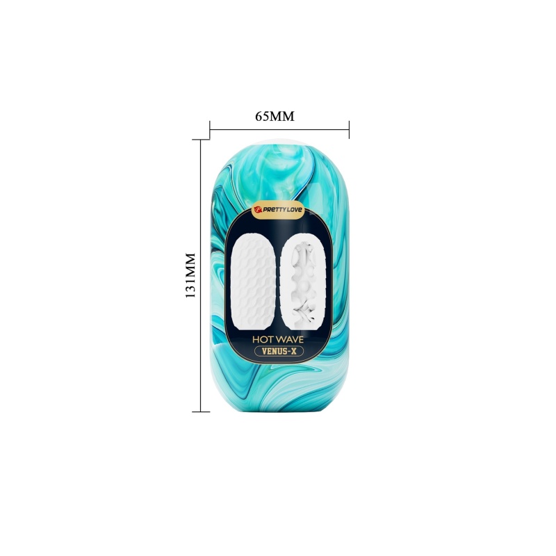 Masturbator HOT WAVE VENUS-X z wibracjami - 20 cm - 4