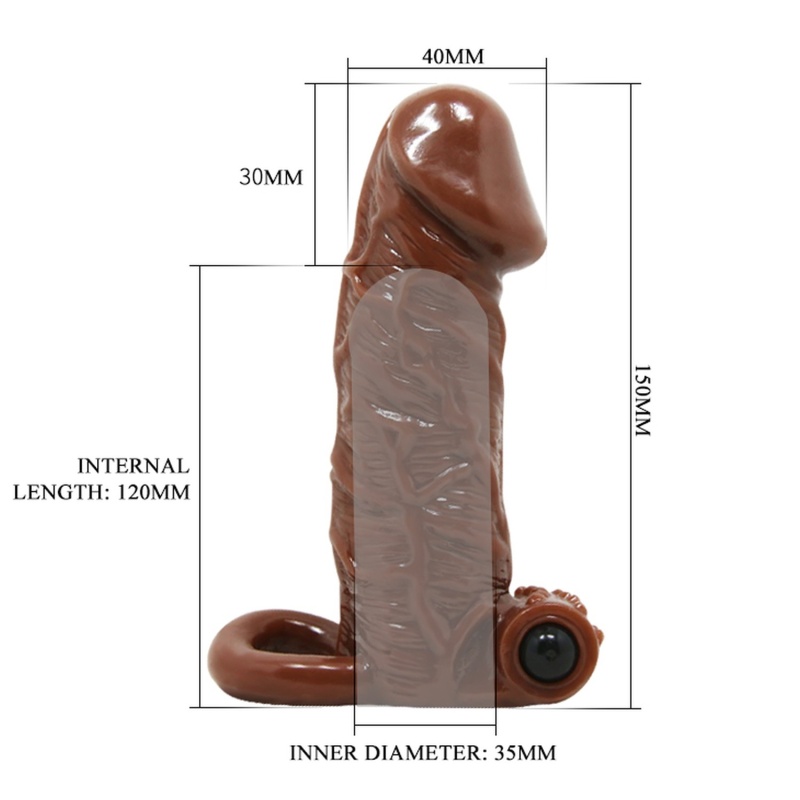 Nakładka Brave Man z wibracjami 21 cm - 5
