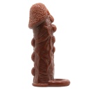 Nakładka na penisa Brave Man z wypustkami i pierścieniem, 14 cm - 2