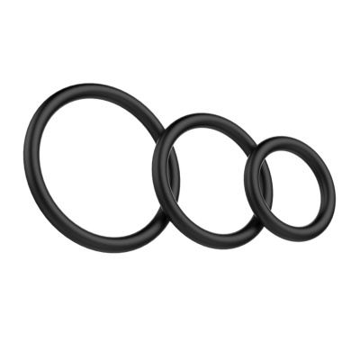 Rings Rubber Set - zestaw 3 silikonowych pierścieni erekcyjnych o zróżnicowanych średnicach - 1