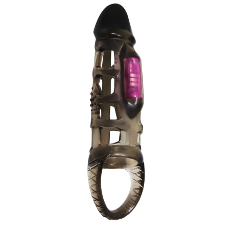 Nakładka na penisa Harrison z wibracjami, długość 20 cm - 1
