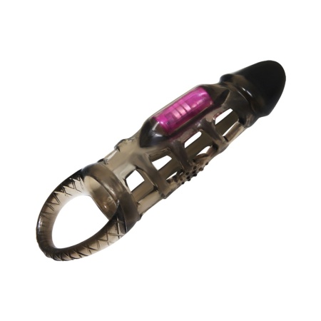 Nakładka na penisa Harrison z wibracjami, długość 20 cm - 4