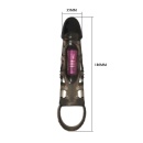 Nakładka na penisa Harrison z wibracjami, długość 20 cm - 7