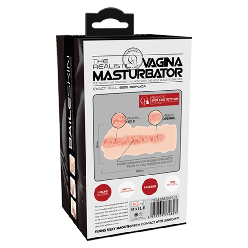Masturbator Ruby Soft Skin z realistycznym, ciasnym kanałem o długości 14 cm - 8