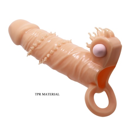 Nakładka na penisa Connor wibrująca 17 cm - 1