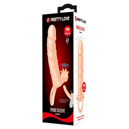 Nakładka na penisa Connor wibrująca 17 cm - 8