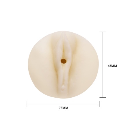 Masturbator-Realistic Pussy z fakturowanym kanałem TPR, 14,5 cm - 7