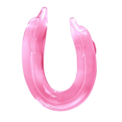 Dildo podwójne Double Dolphin U-kształtne elastyczne - 1