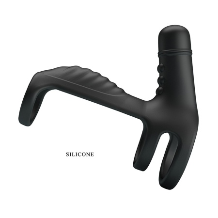 Wibracyjna nakładka na penisa Sling z 10 trybami i pierścieniem erekcji - długość 11,5 cm - 1