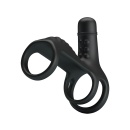 Wibracyjna nakładka na penisa Sling z 10 trybami i pierścieniem erekcji - długość 11,5 cm - 2