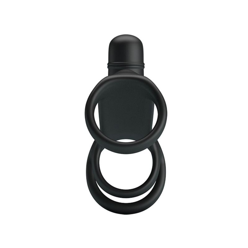 Wibracyjna nakładka na penisa Sling z 10 trybami i pierścieniem erekcji - długość 11,5 cm - 3