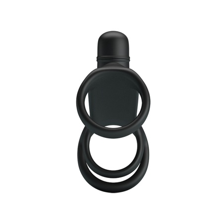 Wibracyjna nakładka na penisa Sling z 10 trybami i pierścieniem erekcji - długość 11,5 cm - 3