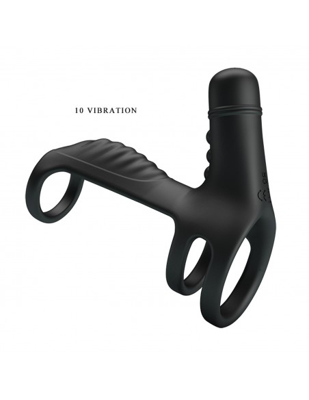 PRETTY LOVE- VIBRATINGPENIS SLING, 10 vibration functions 