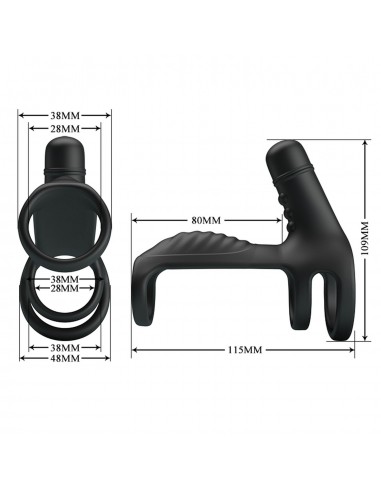 PRETTY LOVE- VIBRATINGPENIS SLING, 10 vibration functions 