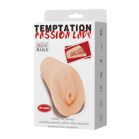 Masturbator męski Temptation Passion Lady z prążkowanym kanałem (18 x 7 cm) - 7