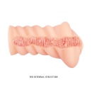Masturbator ręczny Laura z realistyczną pochwą - 7,5 × 7,5 × 14 cm - 4