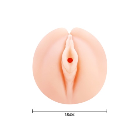 Masturbator ręczny Laura z realistyczną pochwą - 7,5 × 7,5 × 14 cm - 6