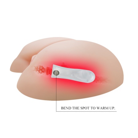 Masturbator pochwowo-analny BM-009023X z wibracją, rotacją i ogrzewaniem o długości 25 cm - 4