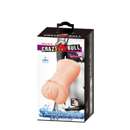Masturbator ręczny Realistic 3D Vagina z kanałem prążkowanym - mieści się w dłoni - 6
