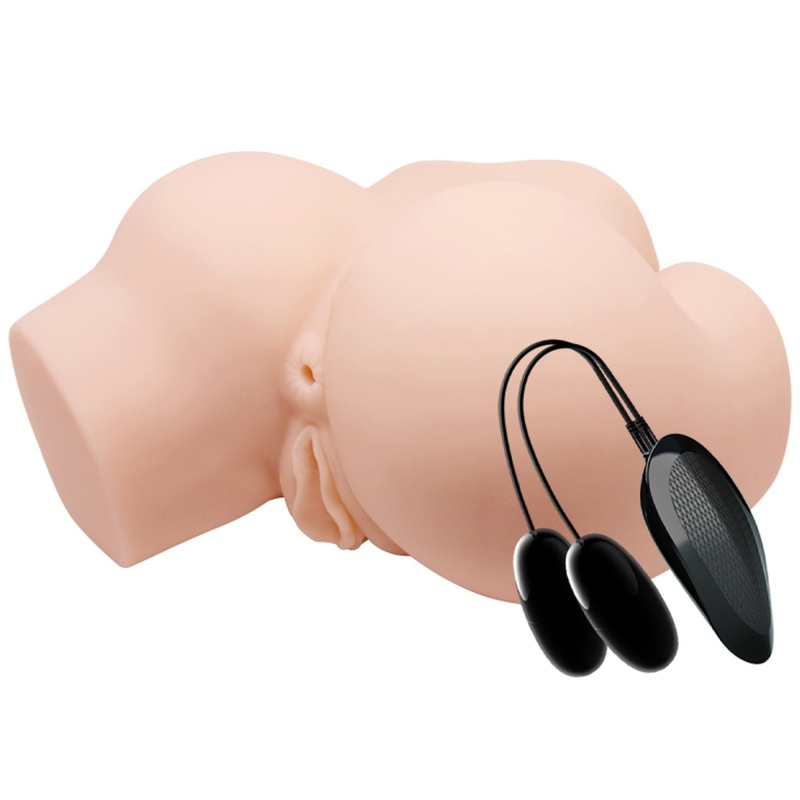 Masturbator The Realistic z podwójnym wejściem i wibracją (20 cm) - 1
