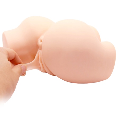 Masturbator The Realistic z podwójnym wejściem i wibracją (20 cm) - 4