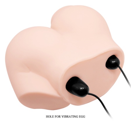 Masturbator The Realistic z podwójnym wejściem i wibracją (20 cm) - 6