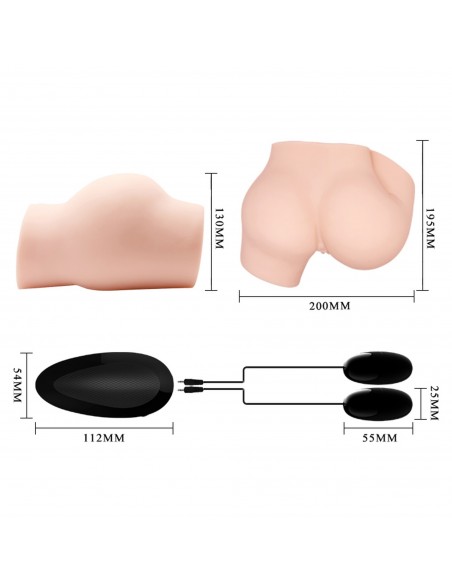 CRAZY BULL- THE REALISTIC Vagina And Anal, Vibration Double holes 