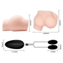Masturbator The Realistic z podwójnym wejściem i wibracją (20 cm) - 8