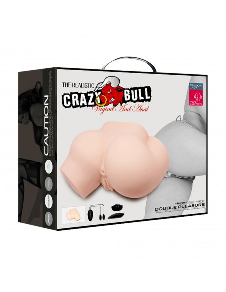 CRAZY BULL- THE REALISTIC Vagina And Anal, Vibration Double holes 