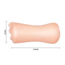 Masturbator Gemini o elastycznej, silikonowej strukturze z wypustkami - 4