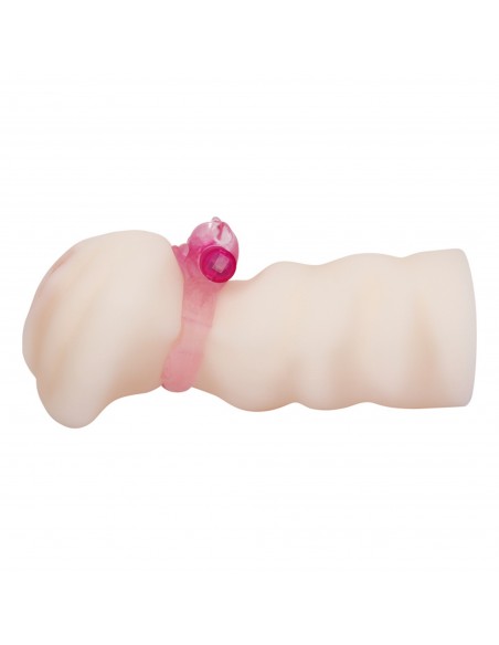 BAILE- Masturbator with vibrating ring, flesh-coloured