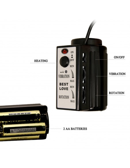 BAILE- FIERY DONG,  Vibration Rotation Heating temperature up to 48℃ Suction base 