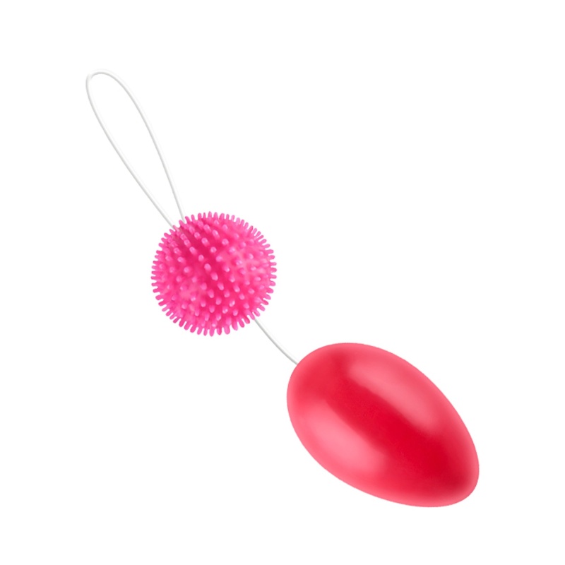 Kulki analne BAILE TWINS BALL - matowy silikon, ruchome ciężarki, kompaktowe wymiary, profil elipsoidalny - 3