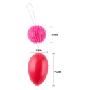 Kulki analne BAILE TWINS BALL - matowy silikon, ruchome ciężarki, kompaktowe wymiary, profil elipsoidalny - 5