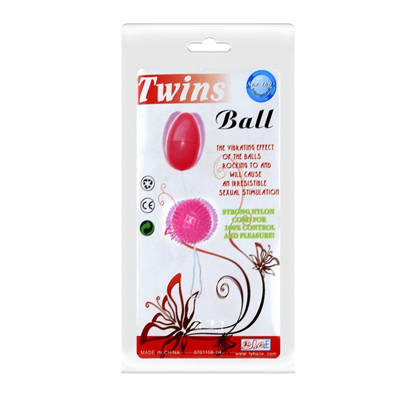 Kulki analne BAILE TWINS BALL - matowy silikon, ruchome ciężarki, kompaktowe wymiary, profil elipsoidalny - 6