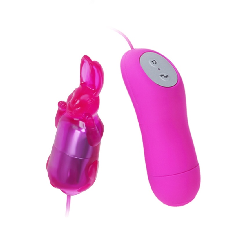 Wibrator kieszonkowy Baile Cute Secret z 12 funkcjami wibracji, nakładką w kształcie króliczka i długością 6,5 cm - 2