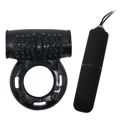 Pierścień wibracyjny Power Ring z bezprzewodowym pilotem 6,5 x 7,5 cm - 1 2