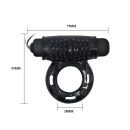 Pierścień wibracyjny Power Ring z bezprzewodowym pilotem 6,5 x 7,5 cm - 4